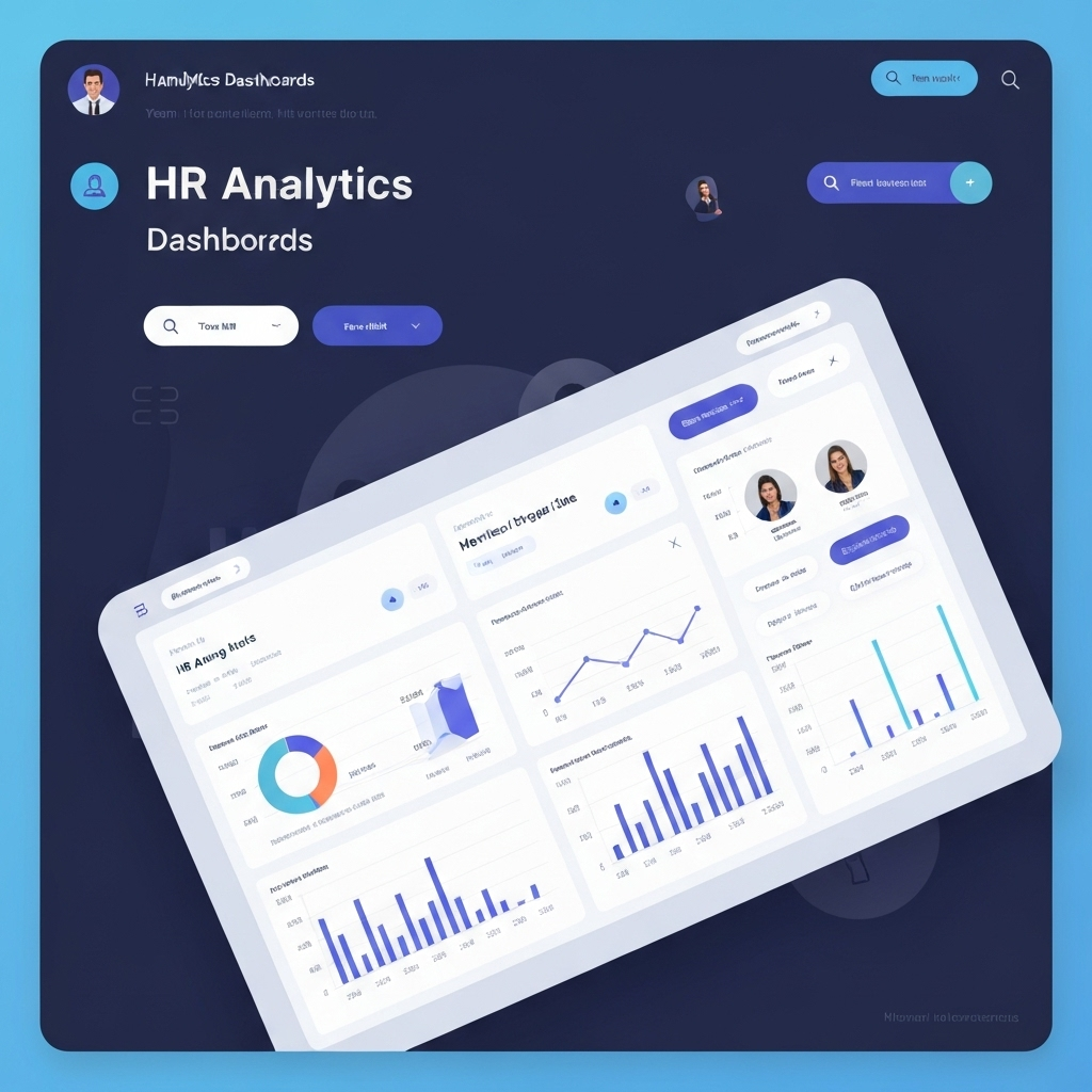 HR dashboard preview showing charts and team